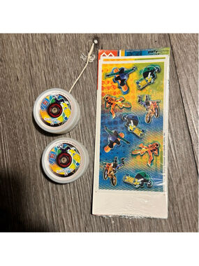 Rare Y2K 2005 X Games Stickers & 2 Yoyo Bundle Lot